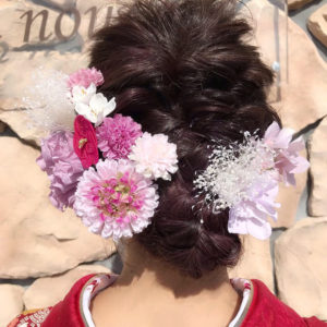 編み込みアレンジ